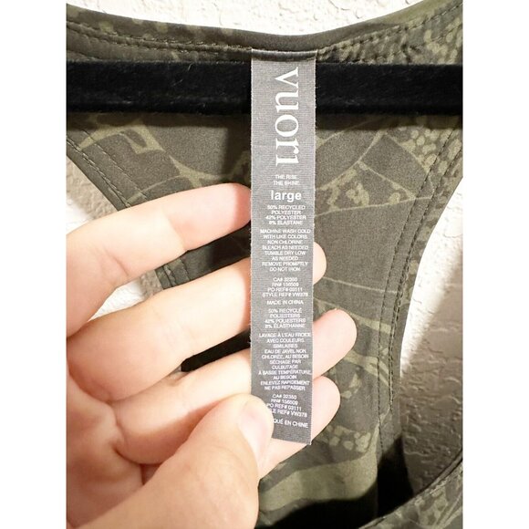 Vuori Womens Clementine Romper Racerback Oregano Rainforest Print Green Large - Picture 4 of 5